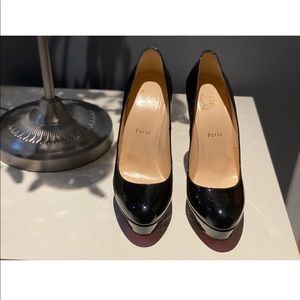 Christian Louboutin Black Bianca 140 Patent Pumps